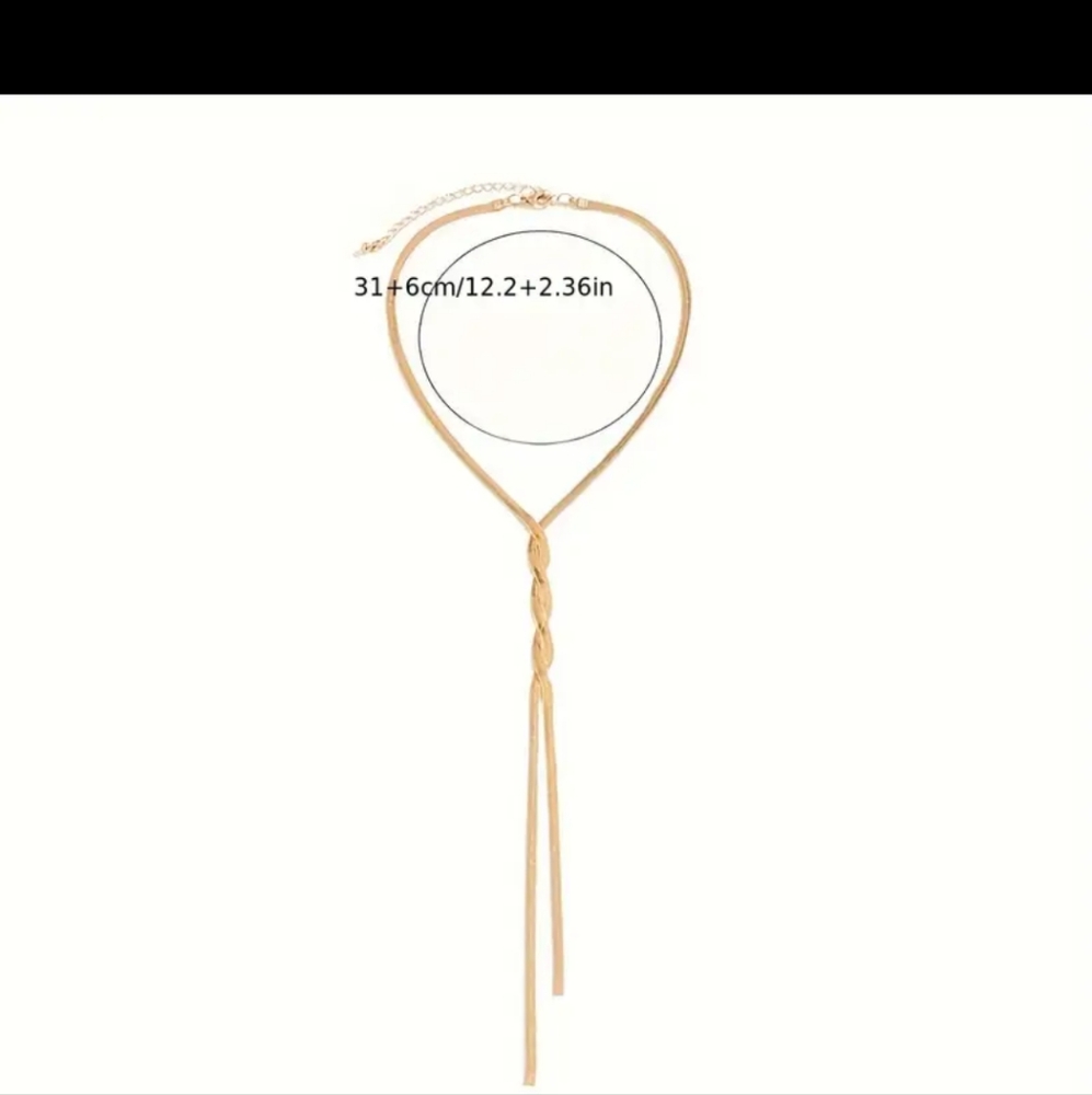 18 Carat Gold Plated Lariat Necklace - Picture 3 of 3